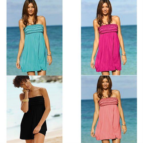 strapless cover up swimwear