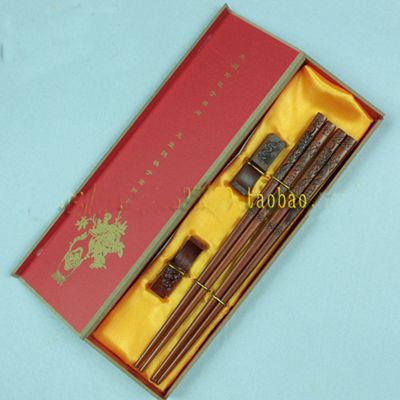 Grawerowane Unikalne Chopsticks Pudełka Pudełka Ustaw High End Chinese Drewniane 2 Zestawy / Pack (1 zestaw = 2Pair) Bezpłatnie