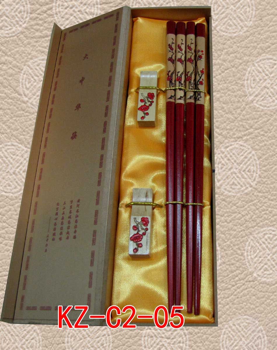 Boînes de baguettes gravées uniques ensembles de cadeaux uniques en bois chinois 2 ensembles pack 1set2pair 7587691