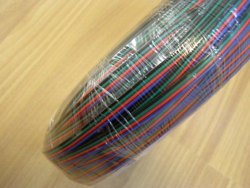 4Pin kabeldrag för RGB 5050 3528 SMD LED-remsa, LED RGB-kabel röd, svart, grön, blå ledningsladd