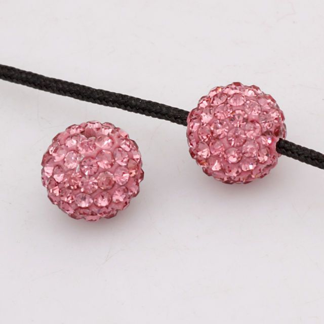 Shining 10mm Colorful Pave Crystal Disco Ball Bead Round Spacer Beads Fit Bracelet 6892132