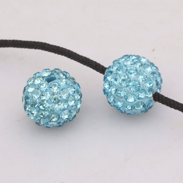 Shining 10mm Colorful Pave Crystal Disco Ball Bead Round Spacer Beads Fit Bracelet 300pcs