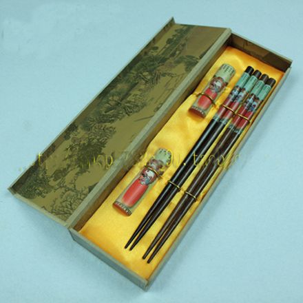 Buy Wood Chopstick Set Chinese Printed Crafts Gift Boxes 2 Sets /pack (1set=2pair) Free