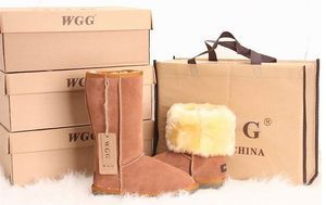 Botas de neve WGG clássicas femininas para presente de Natal botas de couro quentes US 5-10 por shuxianhaoyun