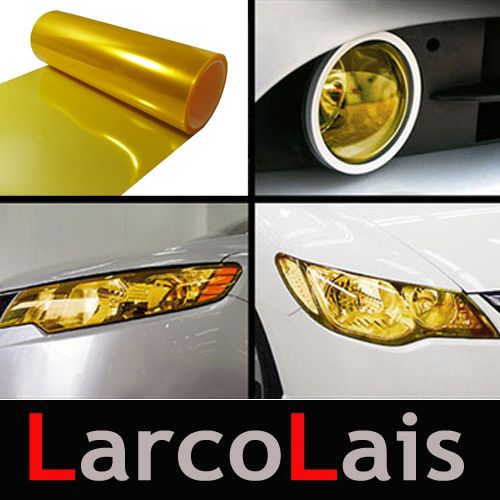 30cm*10m Glossy Yellow Tint Protective Headlights Fog Lights Sidemarker