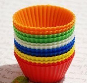 7cm Silica Gel Liner Bakning Mögel Silikon Muffin Cup Bakkoppar Kaka Cups Cupcake KD1