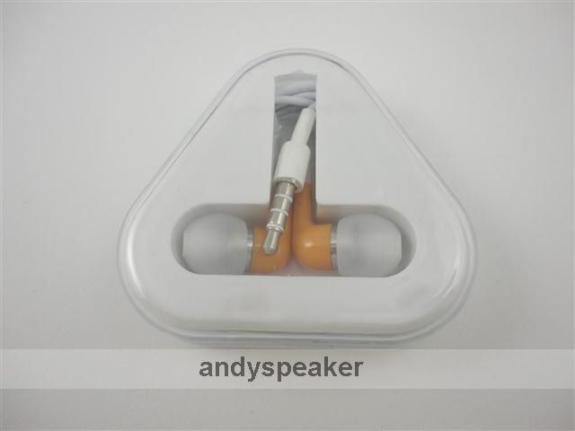 I öronörlur för Samsung iPhone iPod mp3 35mm med MIC Hand Headset hörlurar med Crystal Box1950895