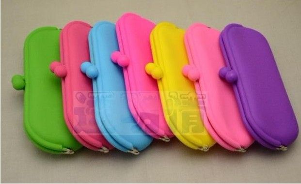 10 pezzi Custodia occhiali in silicone con portafoglio in silicone Borsa occhiali Borsa cosmetica Regalo di Natale