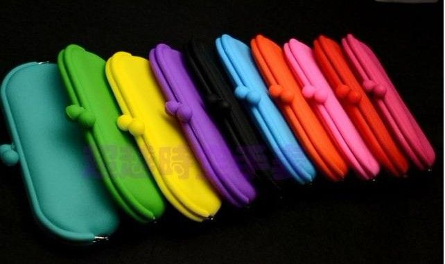 10 pezzi Custodia occhiali in silicone con portafoglio in silicone Borsa occhiali Borsa cosmetica Regalo di Natale