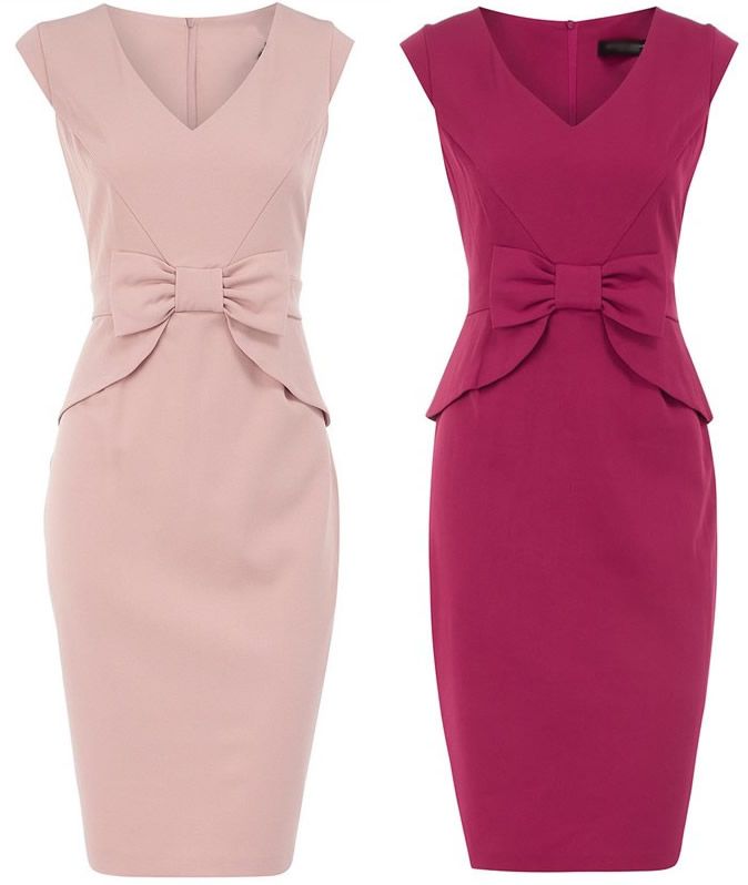 pink work dress