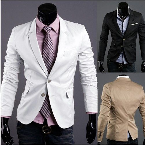 2353 Men'S Suit Jacket Coat Outerwear Men'S Slim Casual Suit Two ...