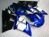 Blu bianco nero Stampato ad iniezione per kit carenature YAMAHA R6 1998 - 2002 YZF600 YZF-R6 98 99 00 01 02 corpo