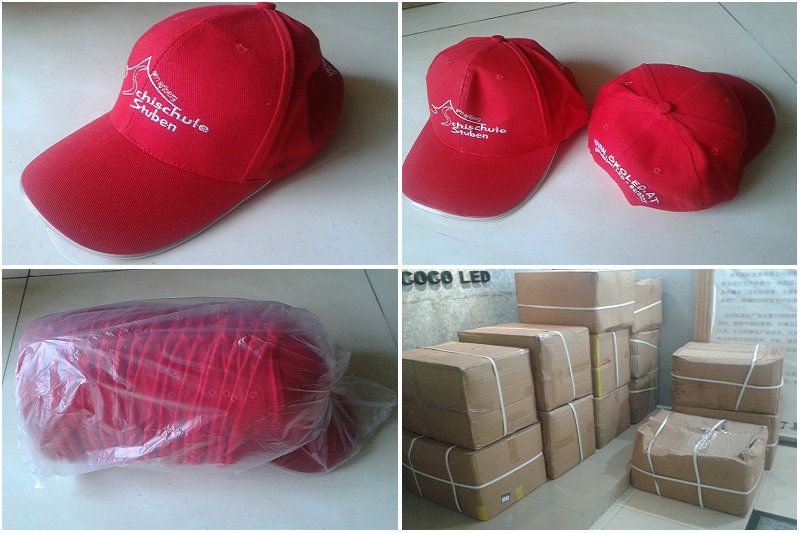 Snapback Hat Adjustable Led Cap Red Caps Led Flashlight Snapback