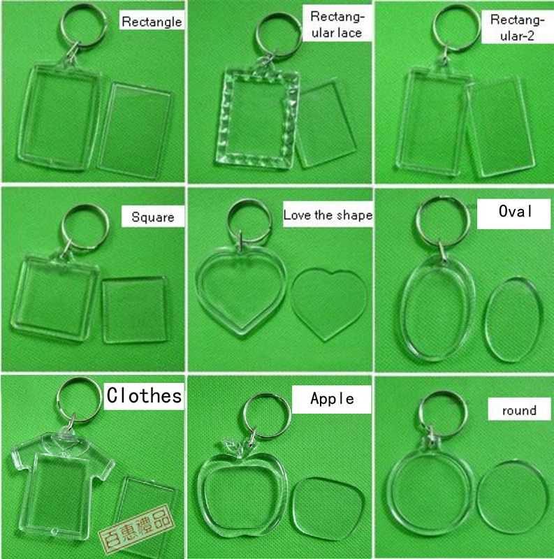 Acrylic Blank Photo Keychain Frame Keyring,Diy Yourself Photo Keychain