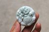Free Shipping - jade amulet pendant, hand-carved, the shape of the Laughing Buddha pendant.