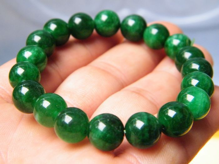 BEST OFFER 186.30 CTS EARTH MINED FACETED RICH GREEN EMERALD BEADS BRACELET