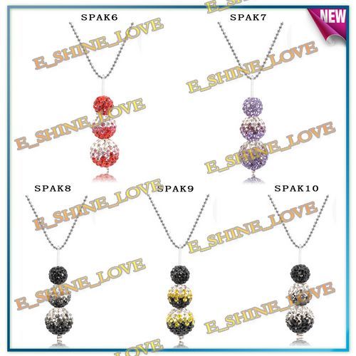 Fashion Multicolor Disco Ball Pendent Necklace 18L Mixed Option