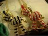 أزياء الذهب المطلي بالرقص راينستون جوفاء 3D Zebra Gym-Horse Necklace Long Stain Black Red