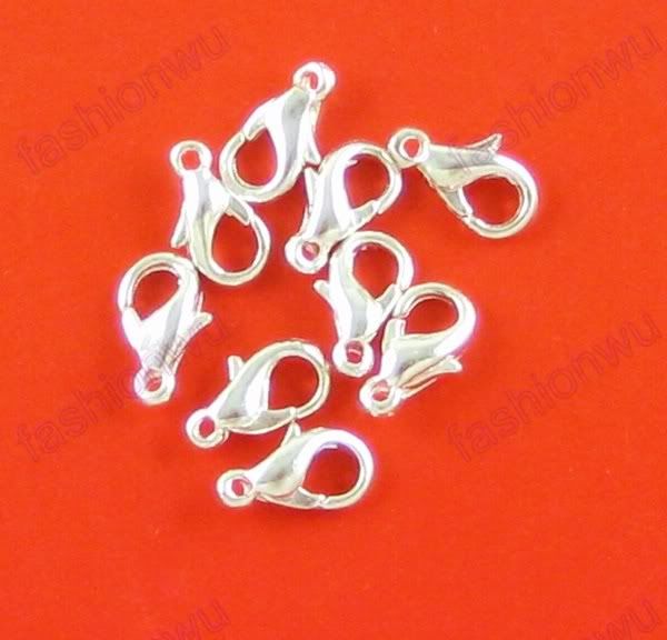 Hot MIC New 10mm 12mm 14mm 16mm 18mm Silver/Gold/Bronze Plated Alloy Lobster Clasps Clasps