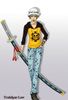 Japansktecknad anime cosplay One Piece Trafalgar Law Cosplay Costume Set Jacket + Pants + Cap + Winter Cloak