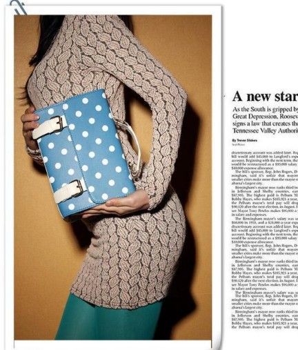 Fashion Handbag 2012 Women Polka Dot Satchel Bag Ladies Shoulder Bags