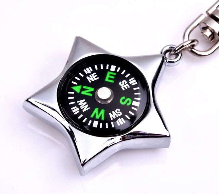 Outdoor Travel Climb Compass Keychain Metal MINI Compass Fashion Keychain From Wholesale1095, 7