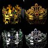 Cosplay King Crown Koningin Kroon Plastic Goud Zilver Diamond Halloween Prop Masquerade Party Kostuums Nieuwigheid Bruiloft Gift GRATIS VERZENDING