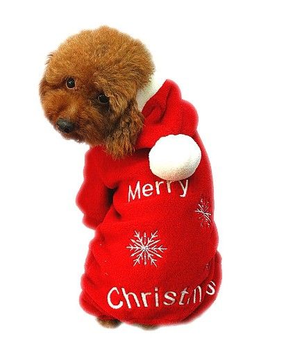 Mode mignon chien vêtements vêtements d'hiver manteau joyeux noël vêtements tissu manteau rouge violet cadeau