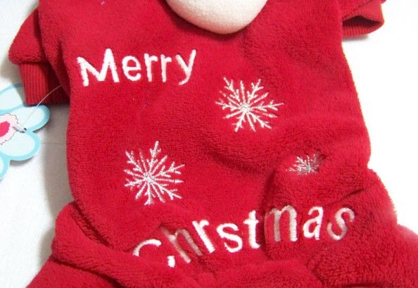 Mode Söt Pet Dog Apparel Winter Clothes Coat Merry Christmas Cloth Cloth Coat Red Purple Gift