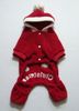 Mode Söt Pet Dog Apparel Winter Clothes Coat Merry Christmas Cloth Cloth Coat Red Purple Gift