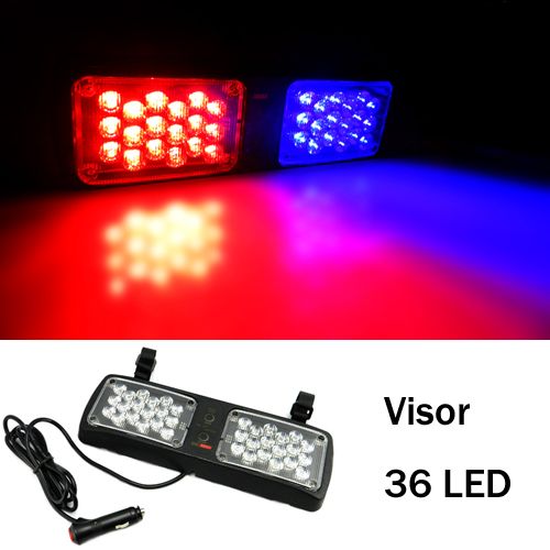 Car Strobe Lights 36 Led Flash Warning Police Firemen Auto