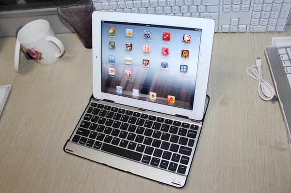 

Slim aluminum wirele bluetooth keyboard tand holder for ipad air mini 2 3 5 9 7 inch qwerty ca e cover