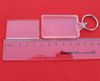 10X Blank Acrylic Rectangle Keychains Insert 1.72"x 1.1"Photo Keyrings (Key ring chain)