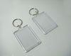 1000x Blank Acrylic Rectangle Keychains Infoga 2.3 "* 1.53" Photo Keangings (Key Ring Chain) Gratis Ship