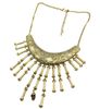 Bib Necklace Punk Vintage Silver/Bronze/Gold Metal Bone Tassels Skull Crescent Choker