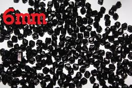 500pcs 6mm 5301 Bicone Faceted Crystal Loose Beads Black Color for wedding craft Free shipping