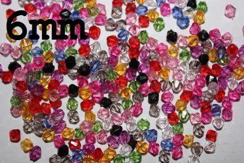 500 sztuk 6mm 5301 Bicone Faceted Crystal Luźne Koraliki Zielony Kolor na ślub Craft 10 Kolory Wybierasz