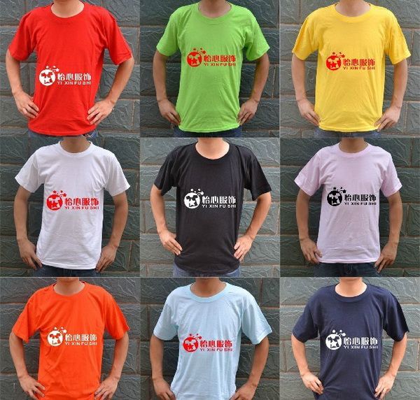 Customize T shirts Round Neckline colors optional good quality Cheap custom made t shirts/work shirts Free Shipping