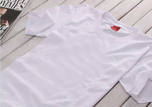 Customize T shirts Round Neckline colors optional good quality Cheap custom made t shirts/work shirts 