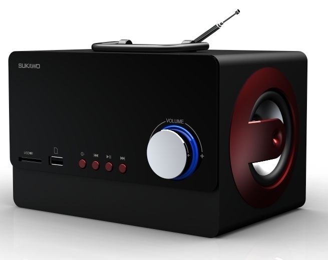 portable music player with speaker