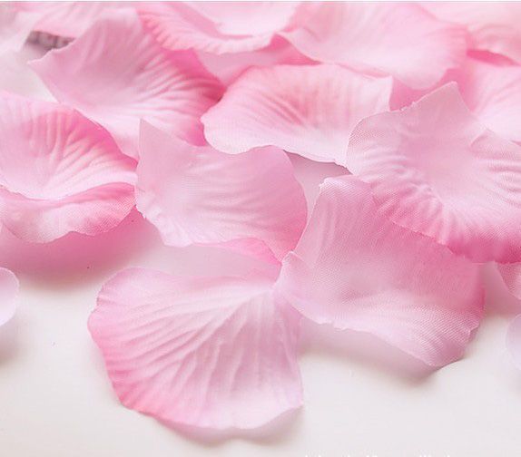 Cheapest Light Pink Gradient Silk Artificial Rose Petals/ Wedding