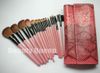 15Pcs Makeup Brushes Eyeshadow Set Eyebrow Comb with Roll up Snake Pattern Pink Bag Make up Brush6756189