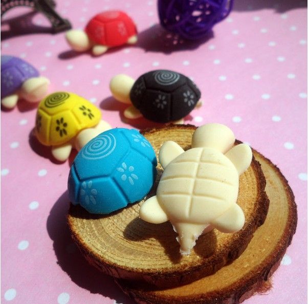 Cute Carton Turtle Eraser,Mini Model Fancy Eraser,Coloful,Novelty Stationery From Wholesale1095