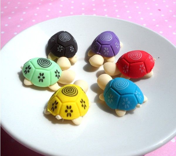 Cute Carton Turtle Eraser,Mini Model Fancy Eraser,Coloful,Novelty Stationery From Wholesale1095