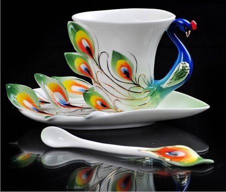 Sarmit- Super qualidade linda xícara de café de cerâmica chinesa esmalte porcelana caneca copo dropship