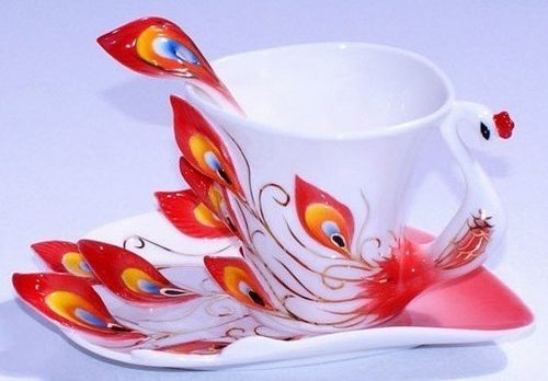 sarmit- taza de café de cerámica china hermosa de la calidad estupenda taza de cerámica de la taza de la porcelana del esmalte