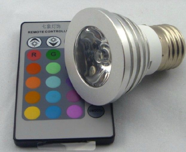 Magic Lighting LED Light Bulb And Remote With 16 Different Colors Led 