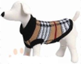 Pet Clothes Coat Apparel Sweater Classic Check Pattern Round Neck High Collar XS S M L XL Mixed Size