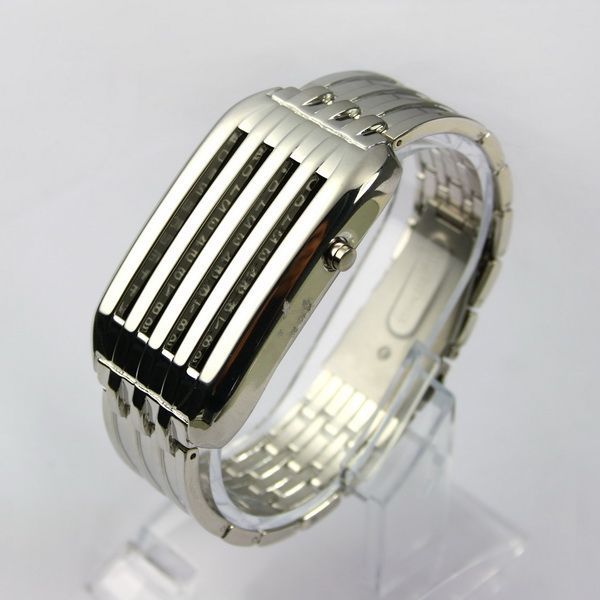 stainless steel back led watch