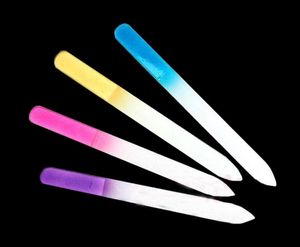 10X Glass Nail Files Durable Crystal File Nail Buffer Nail Care 5.5" /14CM Colorful Free Shipping#NF014